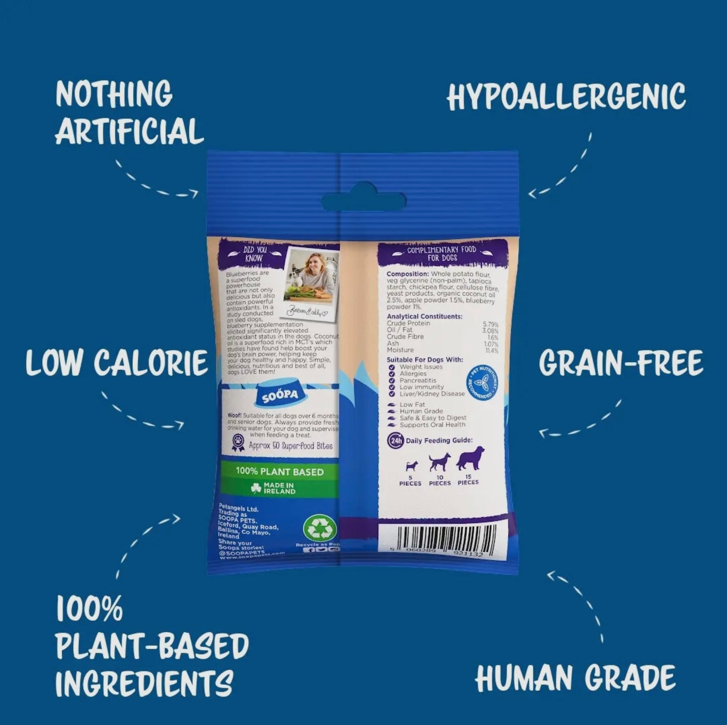 Friandises chien - pomme & myrtille