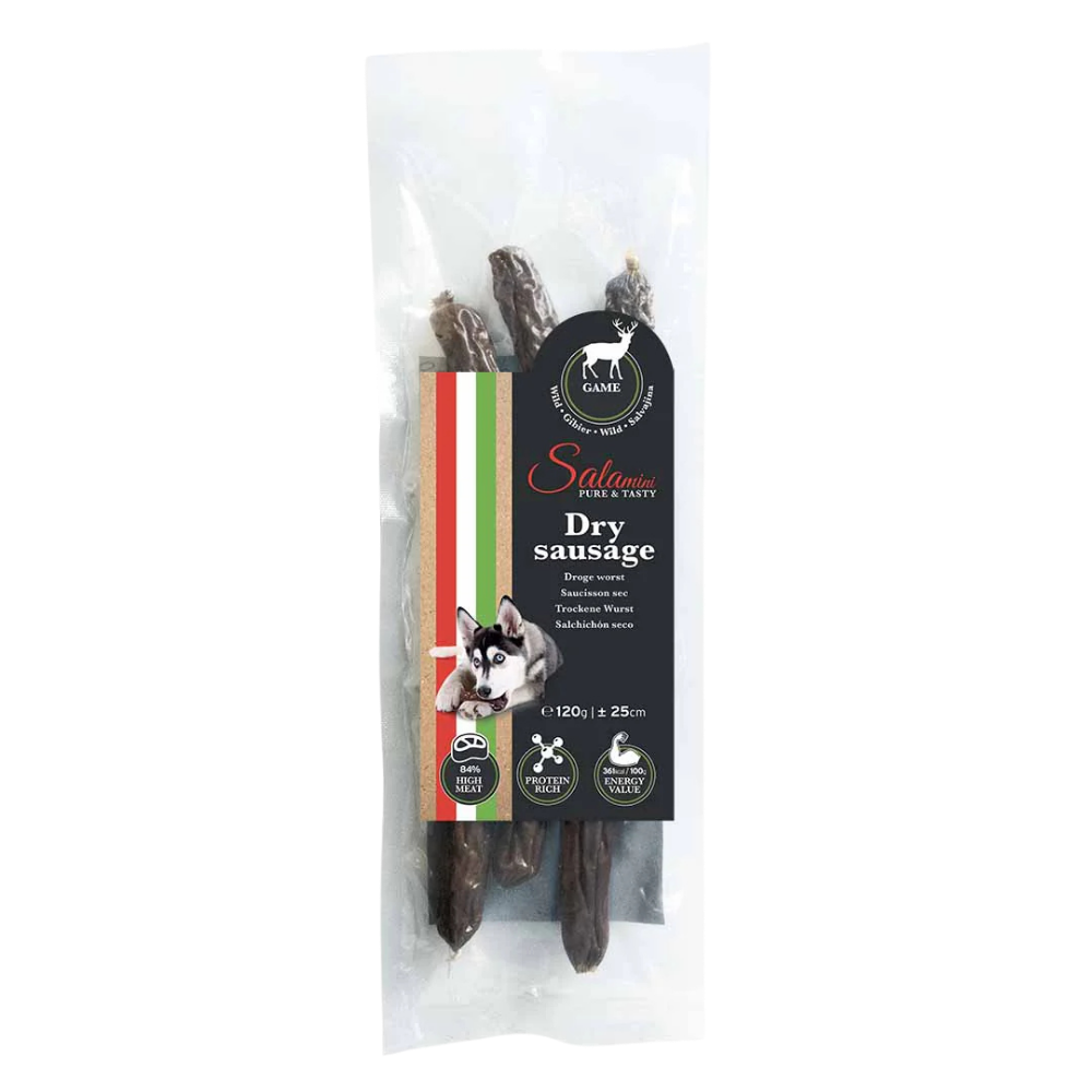 Friandises chien - salamini saucisson sec gibier