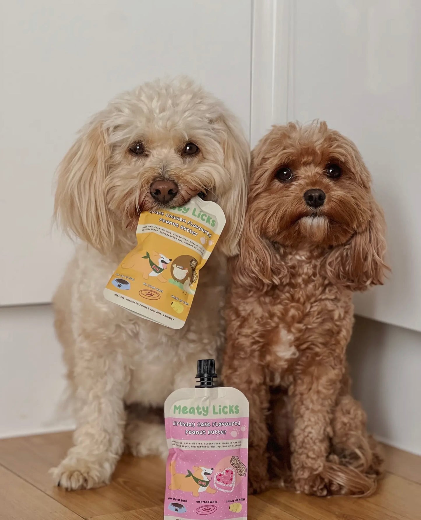 Friandises chien - pochette de beurre de cacahuète saveur gâteau d'anniversaire 113g