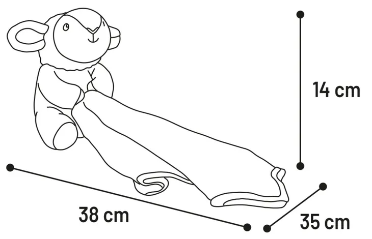 Peluche chien - mouton blanc