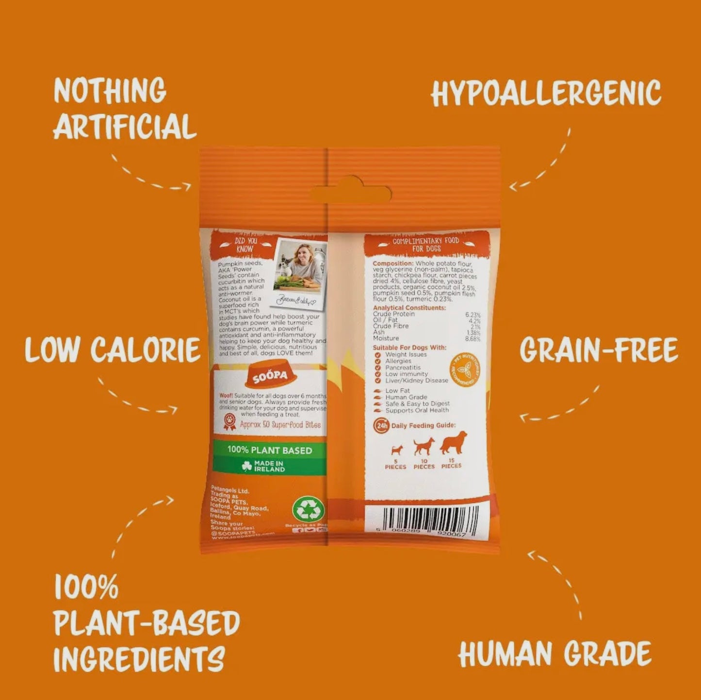 Friandises chien - carotte & citrouille