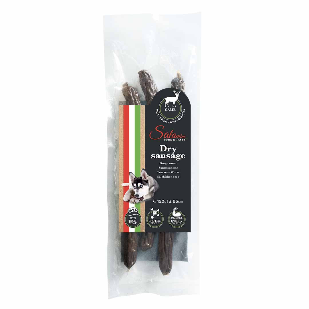 Friandises chien - salamini saucisson sec gibier
