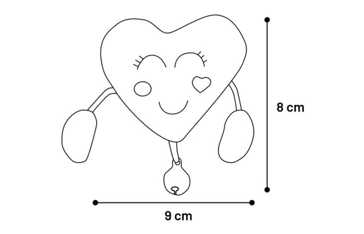 Jouet chat - lovu cœur beige