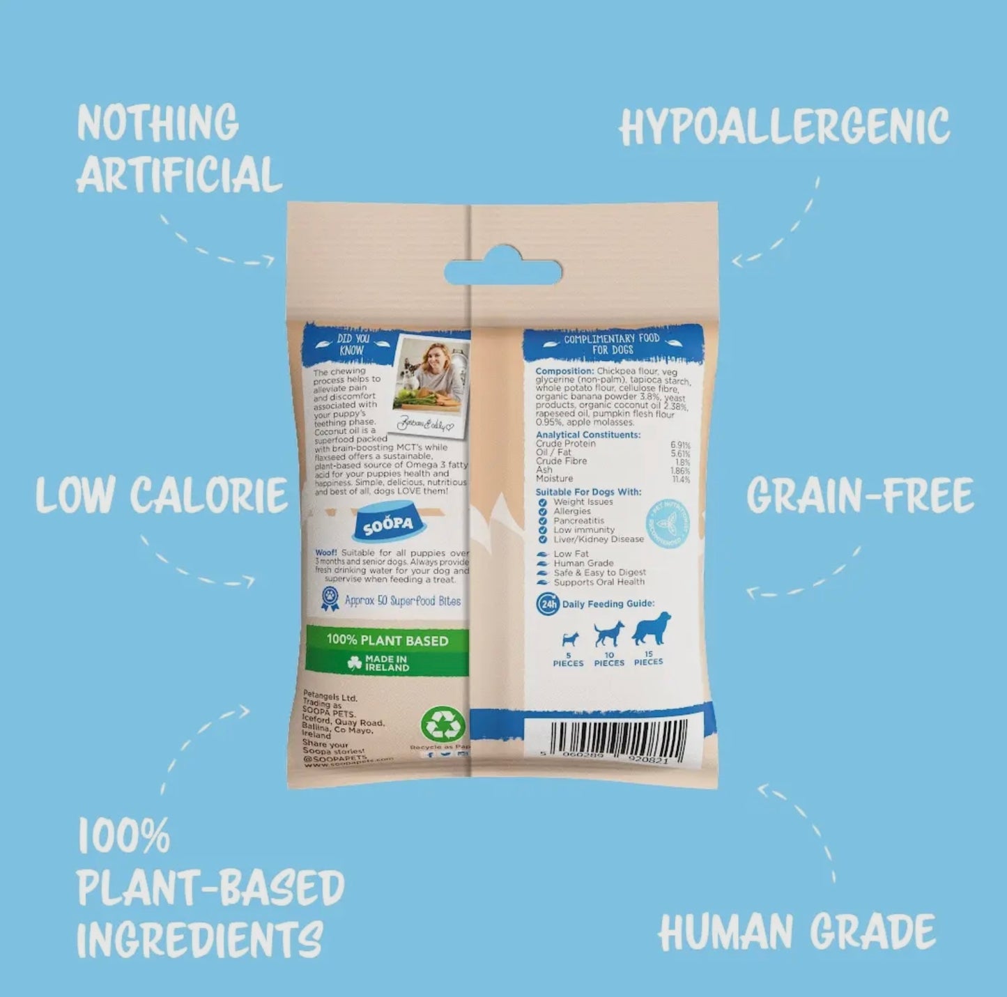 Friandises chien - chiots banane & citrouille