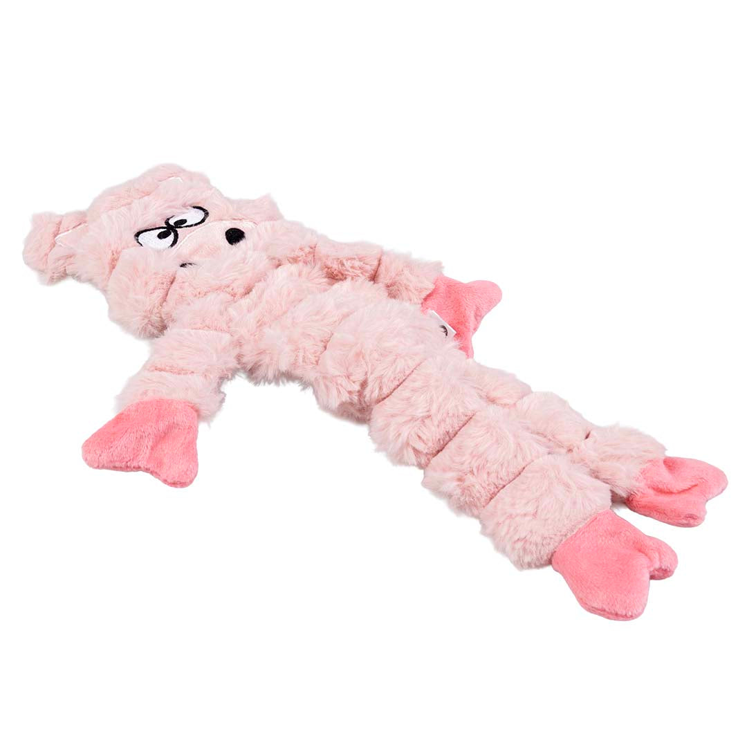 Peluche chien -  huggi cochon rose
