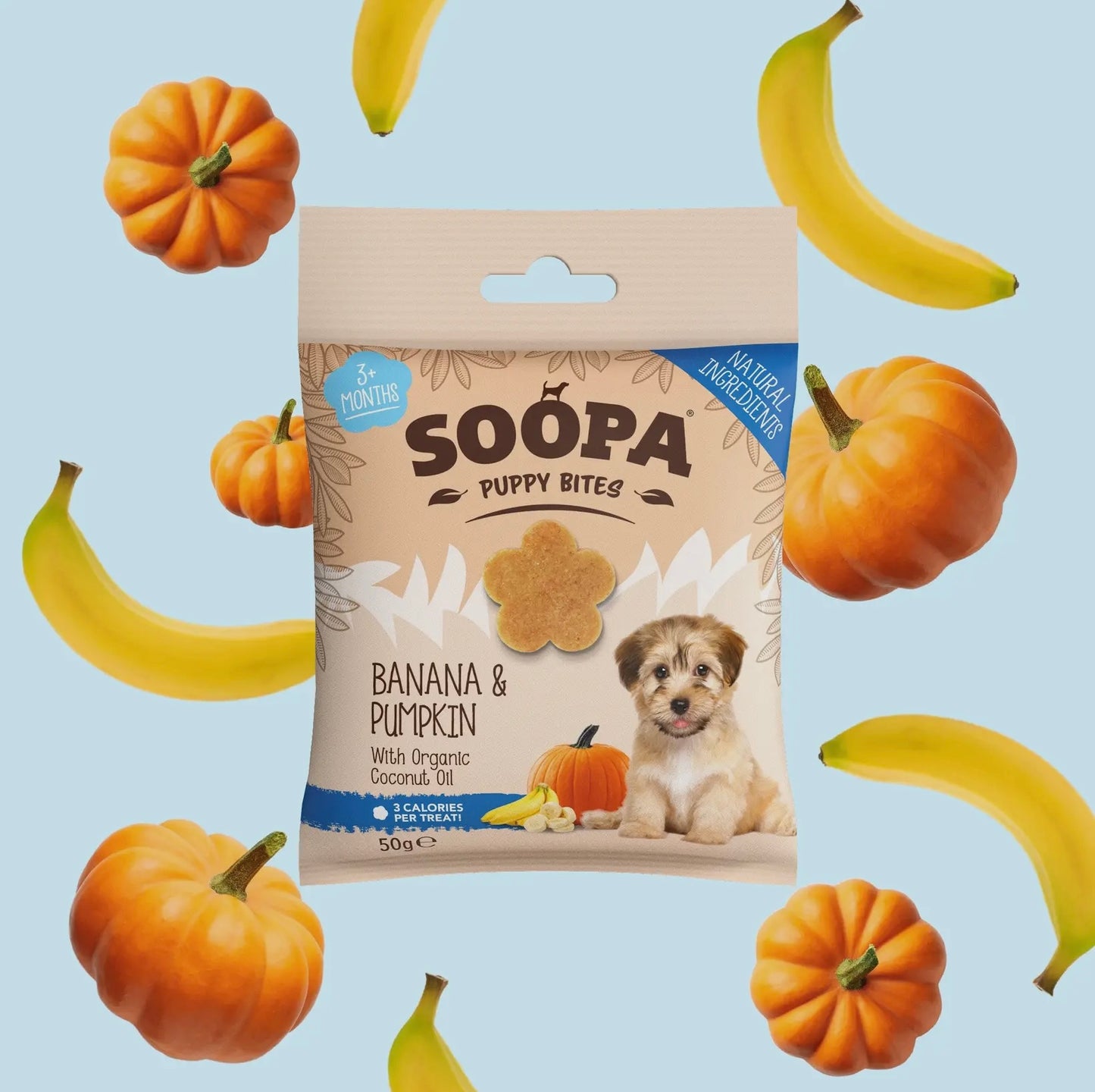 Friandises chien - chiots banane & citrouille