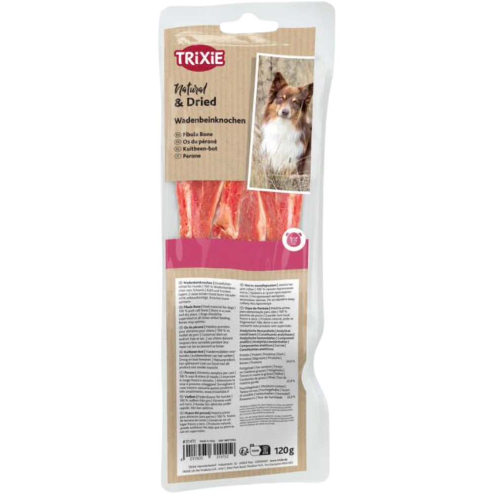 Friandises chien - os de cochon emballés x3 120g