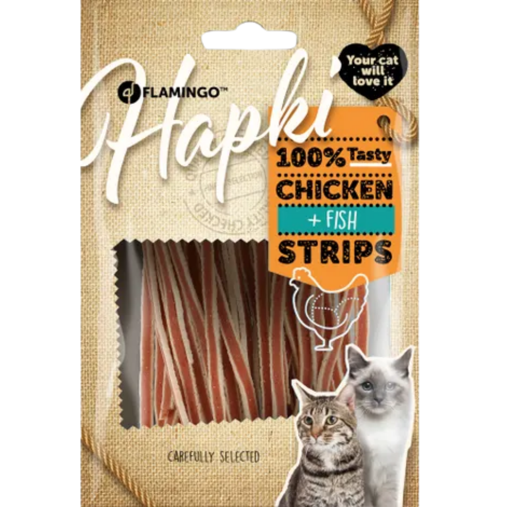 Friandises chat - bandes de sushi fines poulet & poisson