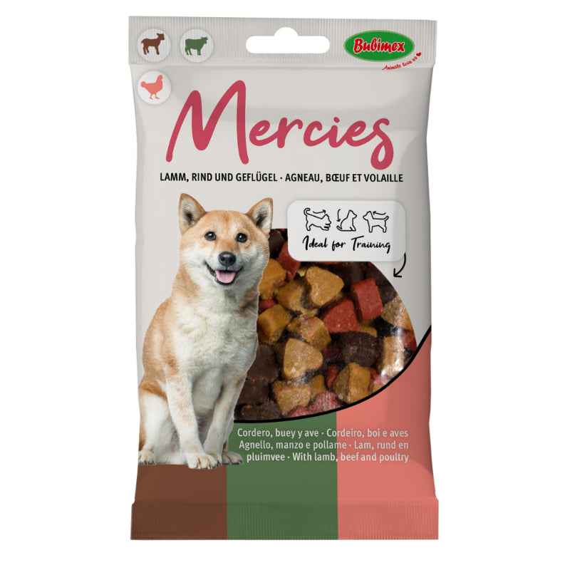 Friandises chien -mercies cœurs 100g