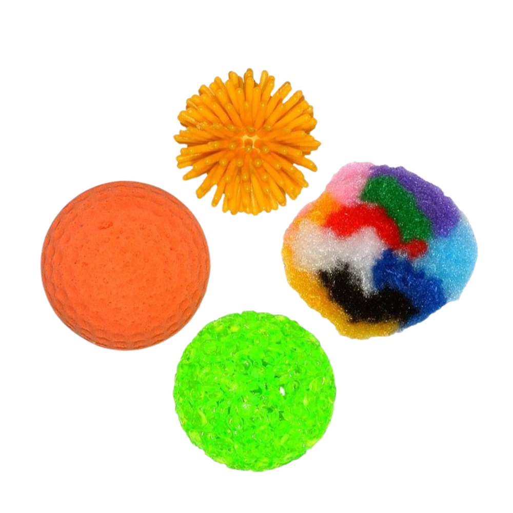 Jouet chat - assortiment balles x4 Ø3cm