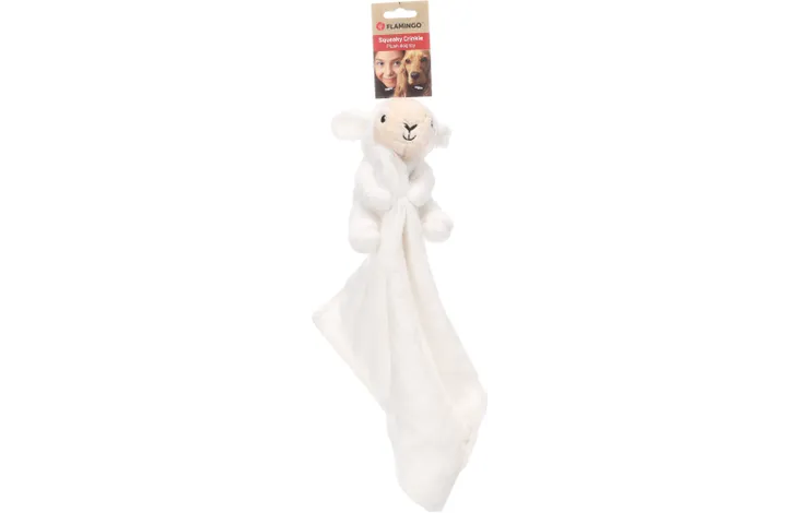 Peluche chien - mouton blanc