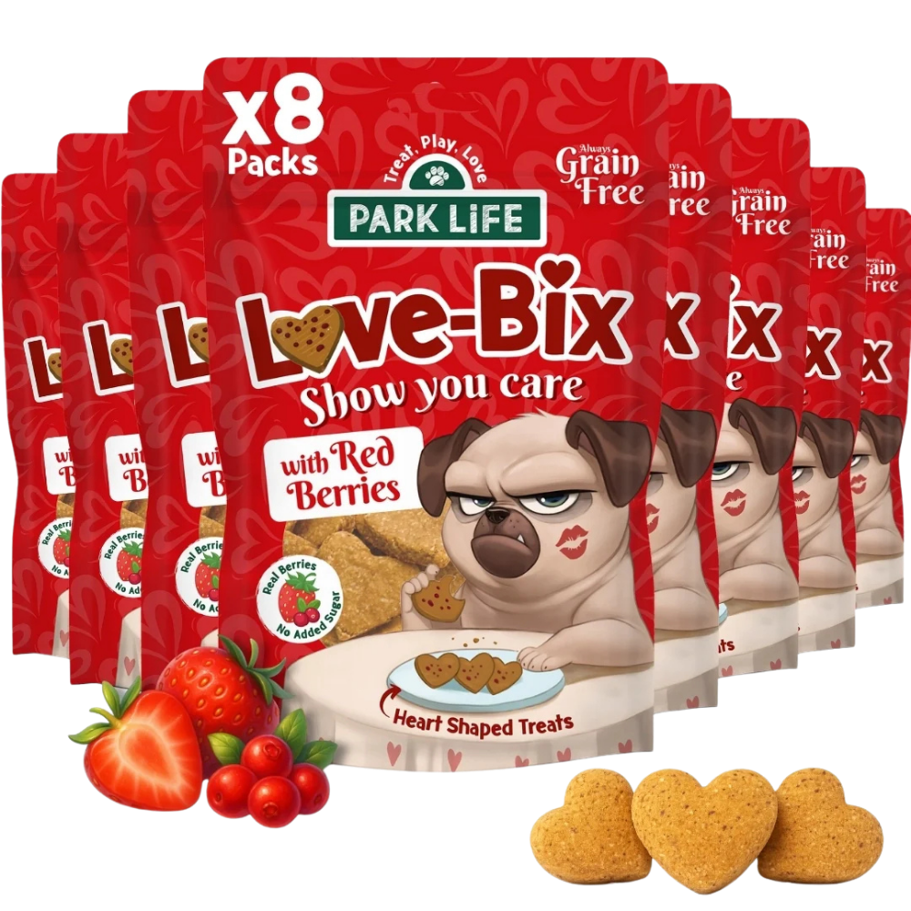 Friandises chien - love bix en forme de cœur fruits rouges