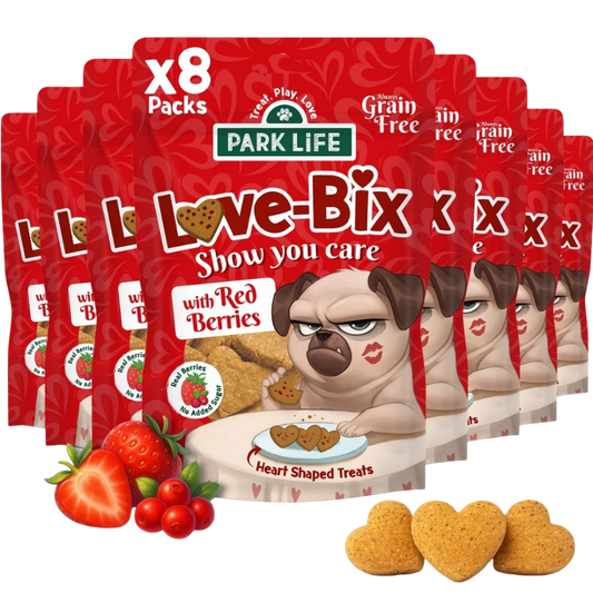 Friandises chien - love bix en forme de cœur fruits rouges