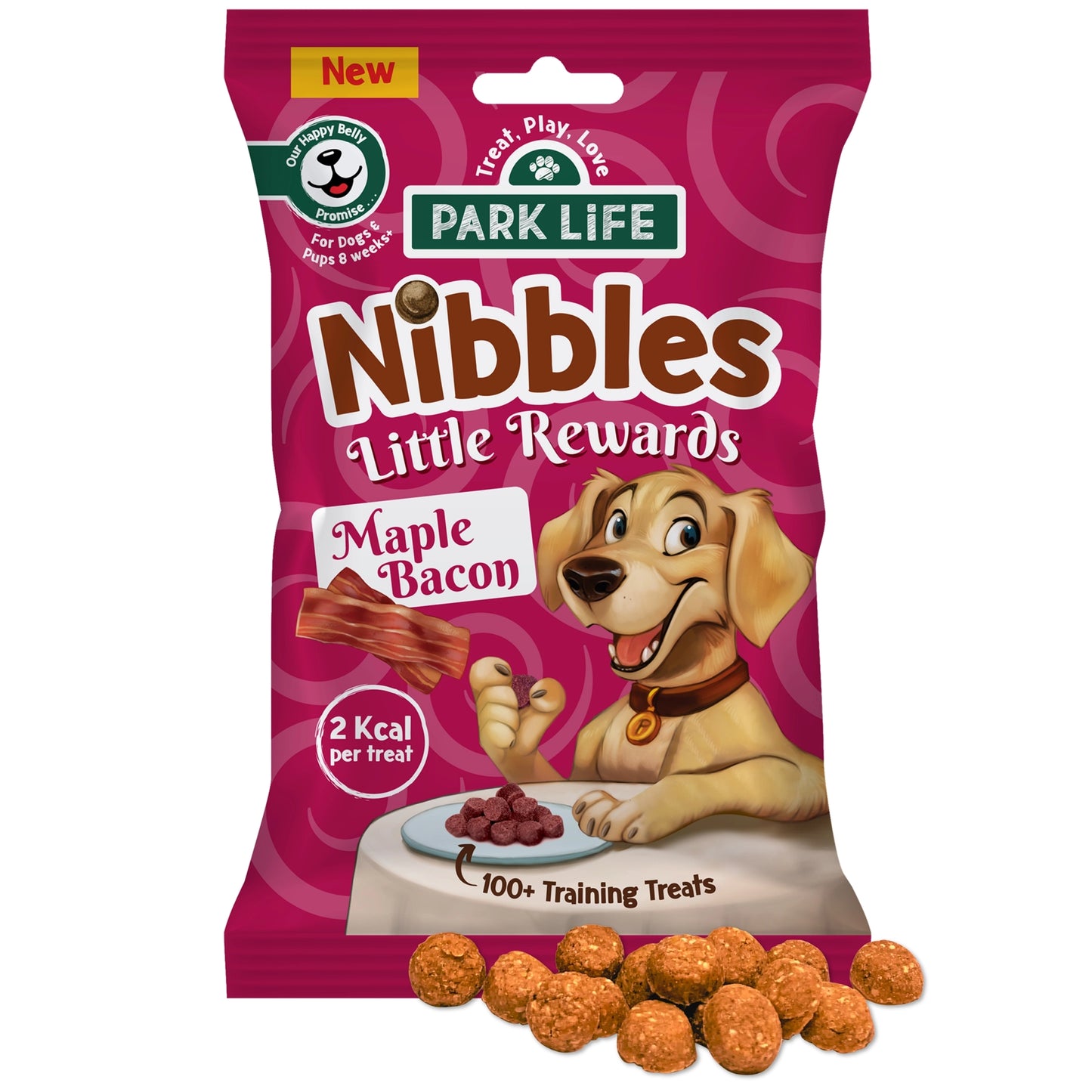 Friandises chien - Nibbles Saveur Bacon à l'Érable 80g
