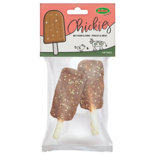 Friandises chien - chickies x2 poulet & bœuf 🍦