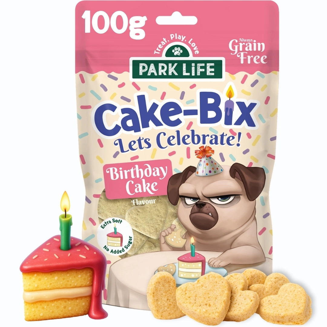 Friandises chien. - anniversaire cake bix, saveur de gâteau d'anniversaire 100 g