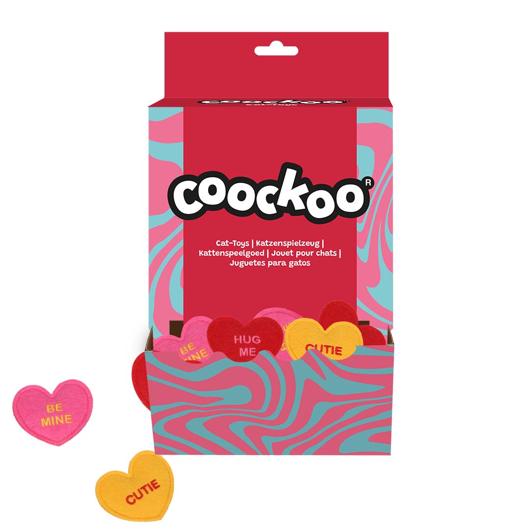 Jouet chat - coeur valériane X3