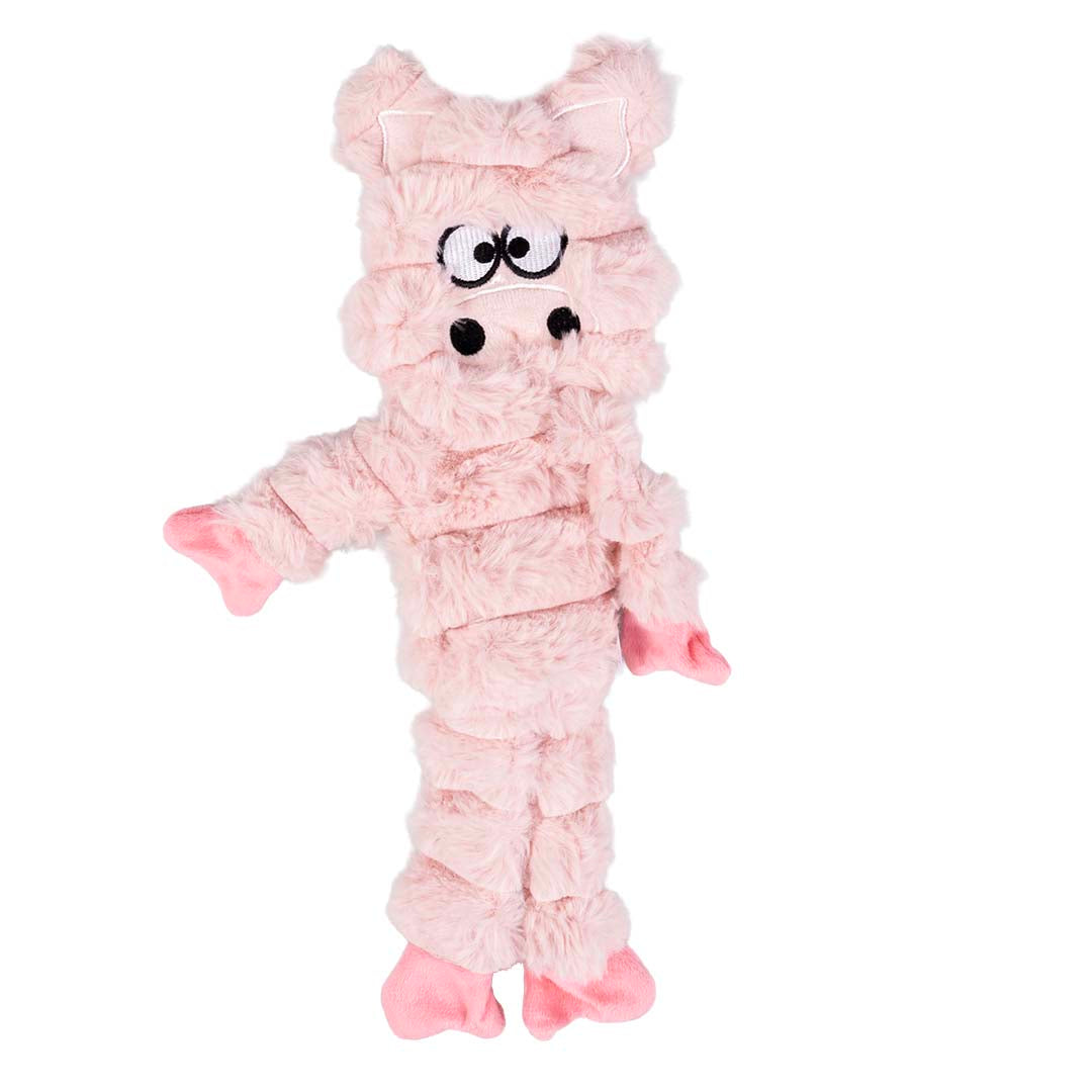 Peluche chien -  huggi cochon rose
