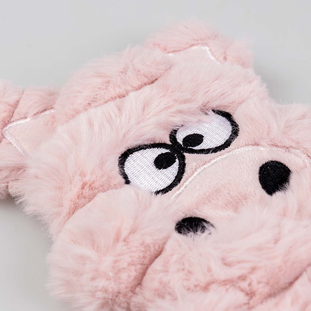 Peluche chien -  huggi cochon rose