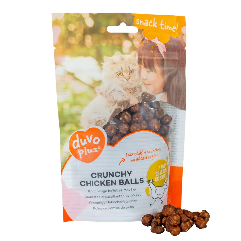 Friandises chat - boulettes de poulet croustillantes