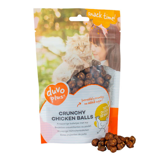 Friandises chat - boulettes de poulet croustillantes