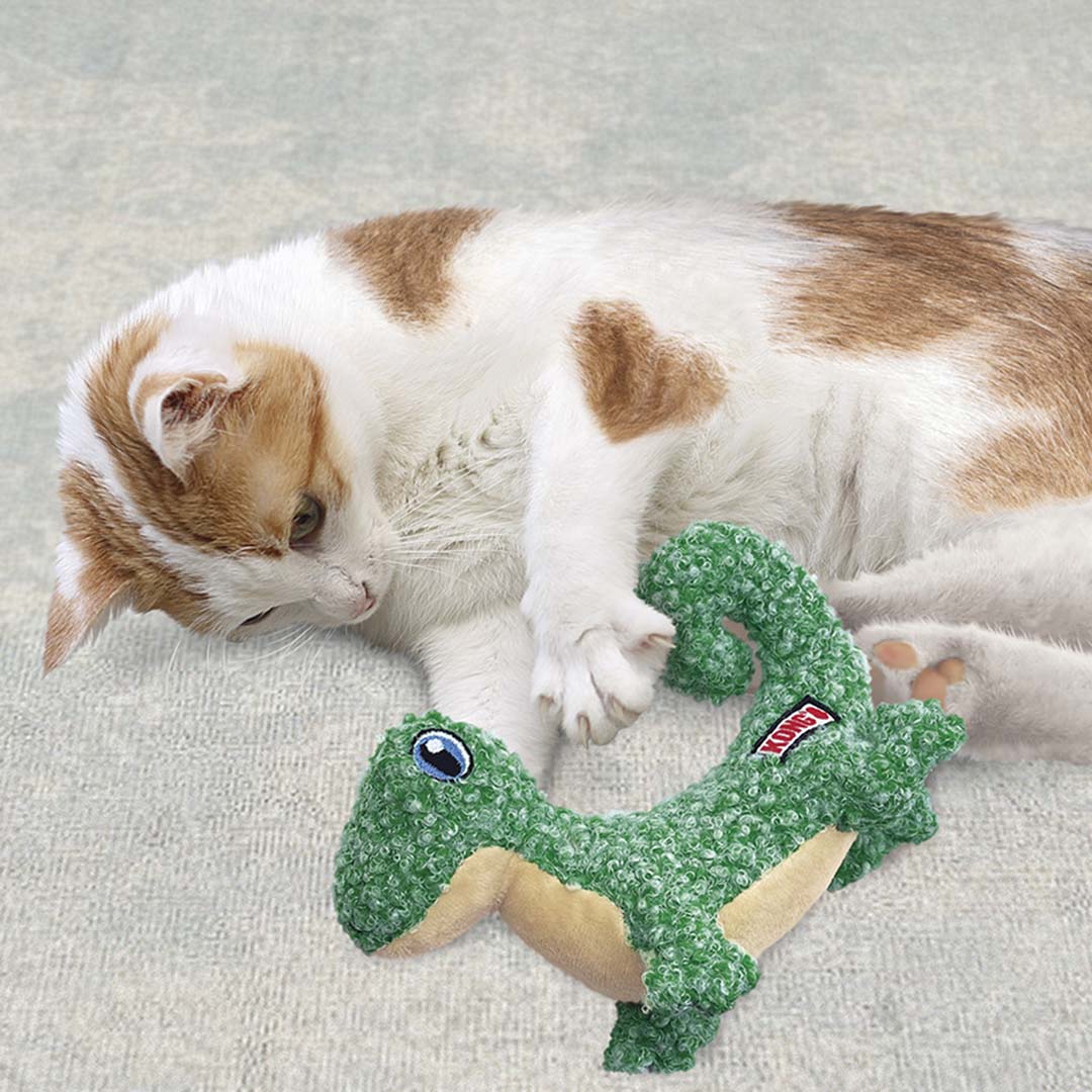 Jouet chat - kong lizard vert