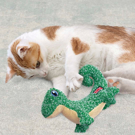 Jouet chat - kong lizard vert 🦎