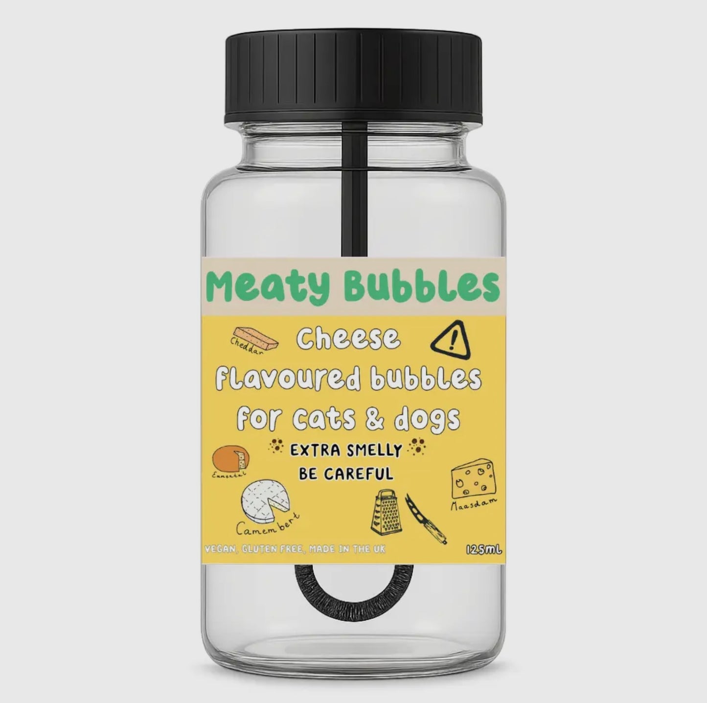 Jouet comestible chat - bulles au fromage 125 ml
