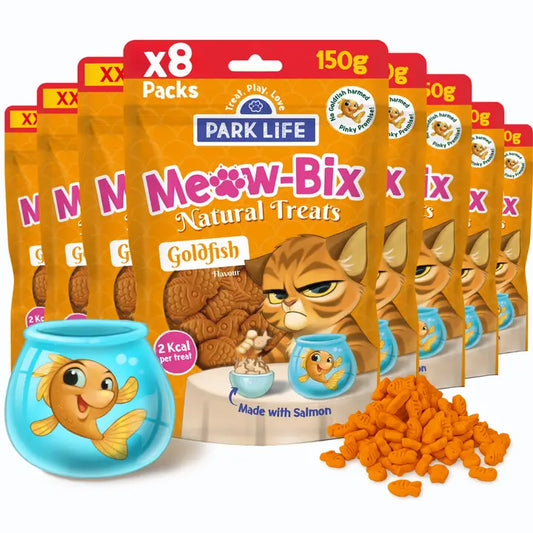 Friandises chat - meow-bix saveur poisson doré XXL 150 g